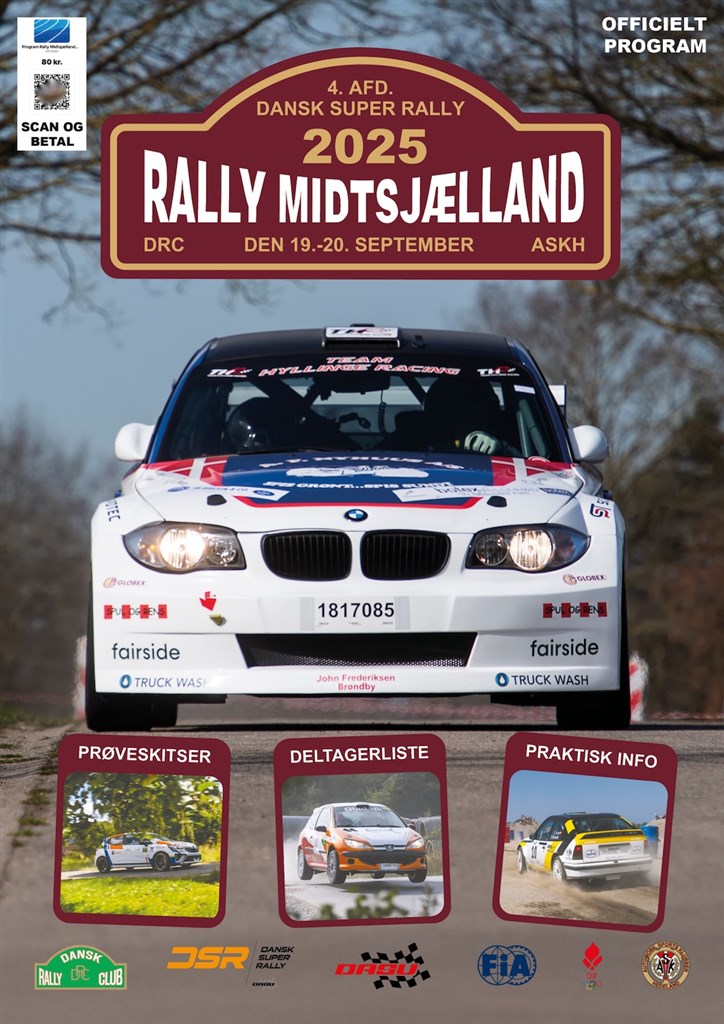 Løbets program kommer til salg i ti forretninger. På forsiden af programmet er en QR-kode, den skanner man, og så er programmet betalt.
(Foto: Rally Midtsjælland - Intercom)